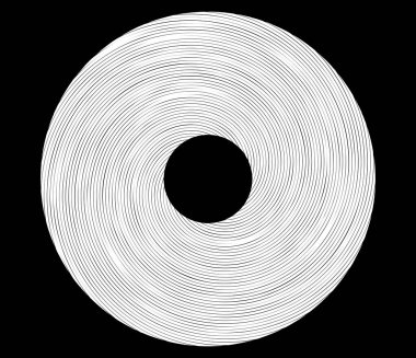 Dairesel spiral, girdap, soyut vektör dairesi tasarım elementi