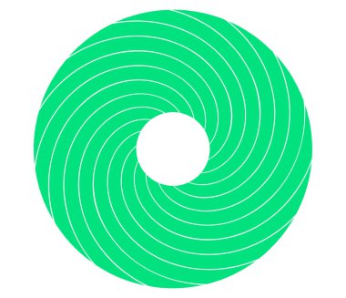 Dairesel spiral, girdap, soyut vektör dairesi tasarım elementi