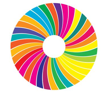 Dairesel spiral, girdap, soyut vektör dairesi tasarım elementi