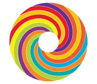 Dairesel spiral, girdap, soyut vektör dairesi tasarım elementi