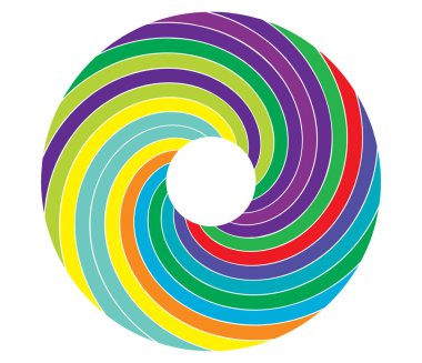 Dairesel spiral, girdap, soyut vektör dairesi tasarım elementi