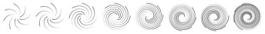 Sarmal, girdap, girdap ve girdap elementi. Helix, volt dalgalanması, girdap şekli - stok vektör illüstrasyonu, klip-sanat grafikleri