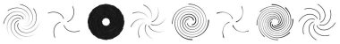 Sarmal, girdap, girdap ve girdap elementi. Helix, volt dalgalanması, girdap şekli - stok vektör illüstrasyonu, klip-sanat grafikleri