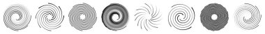 Sarmal, girdap, girdap ve girdap elementi. Helix, volt dalgalanması, girdap şekli - stok vektör illüstrasyonu, klip-sanat grafikleri
