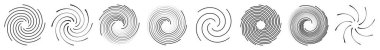 Sarmal, girdap, girdap ve girdap elementi. Helix, volt dalgalanması, girdap şekli - stok vektör illüstrasyonu, klip-sanat grafikleri