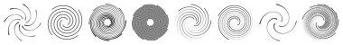 Sarmal, girdap, girdap ve girdap elementi. Helix, volt dalgalanması, girdap şekli - stok vektör illüstrasyonu, klip-sanat grafikleri