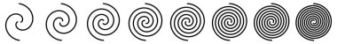 Sarmal, girdap, girdap ve girdap elementi. Helix, volt dalgalanması, girdap şekli - stok vektör illüstrasyonu, klip-sanat grafikleri