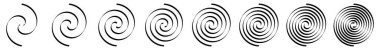Sarmal, girdap, girdap ve girdap elementi. Helix, volt dalgalanması, girdap şekli - stok vektör illüstrasyonu, klip-sanat grafikleri