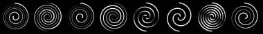 Sarmal, girdap, girdap ve girdap elementi. Helix, volt dalgalanması, girdap şekli - stok vektör illüstrasyonu, klip-sanat grafikleri