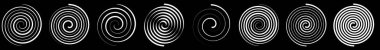 Sarmal, girdap, girdap ve girdap elementi. Helix, volt dalgalanması, girdap şekli - stok vektör illüstrasyonu, klip-sanat grafikleri