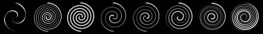 Sarmal, girdap, girdap ve girdap elementi. Helix, volt dalgalanması, girdap şekli - stok vektör illüstrasyonu, klip-sanat grafikleri