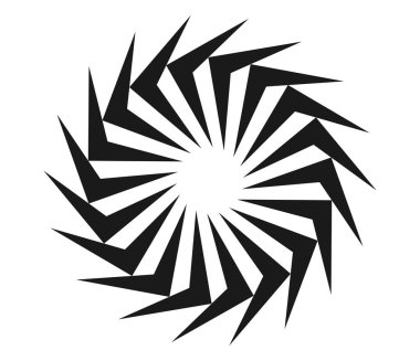 Geometrik dairesel, döngü simgesi. Spiral, girdap, dönme tasarım ögesi - stok vektör illüstrasyonu, klip sanatları grafikleri