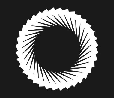 Geometrik dairesel, döngü simgesi. Spiral, girdap, dönme tasarım ögesi - stok vektör illüstrasyonu, klip sanatları grafikleri