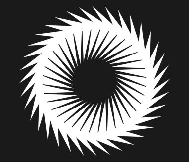 Geometrik dairesel, döngü simgesi. Spiral, girdap, dönme tasarım ögesi - stok vektör illüstrasyonu, klip sanatları grafikleri