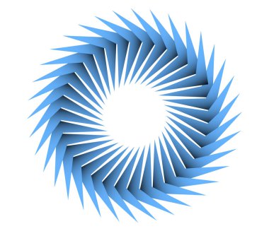 Geometrik dairesel, döngü simgesi. Spiral, girdap, dönme tasarım ögesi - stok vektör illüstrasyonu, klip sanatları grafikleri