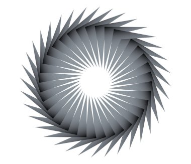Geometrik dairesel, döngü simgesi. Spiral, girdap, dönme tasarım ögesi - stok vektör illüstrasyonu, klip sanatları grafikleri