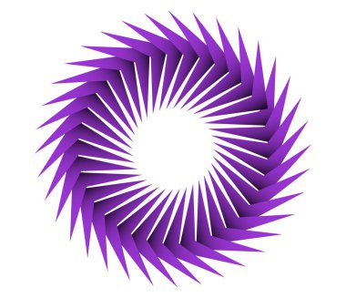 Geometrik dairesel, döngü simgesi. Spiral, girdap, dönme tasarım ögesi - stok vektör illüstrasyonu, klip sanatları grafikleri