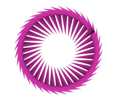 Geometrik dairesel, döngü simgesi. Spiral, girdap, dönme tasarım ögesi - stok vektör illüstrasyonu, klip sanatları grafikleri