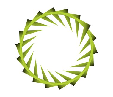 Geometrik dairesel, döngü simgesi. Spiral, girdap, dönme tasarım ögesi - stok vektör illüstrasyonu, klip sanatları grafikleri