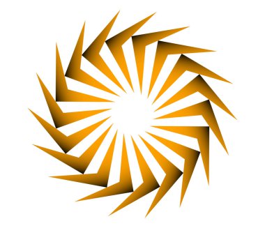 Geometrik dairesel, döngü simgesi. Spiral, girdap, dönme tasarım ögesi - stok vektör illüstrasyonu, klip sanatları grafikleri