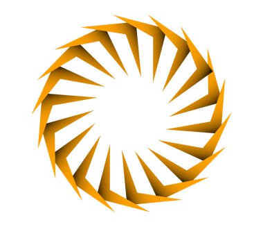 Geometrik dairesel, döngü simgesi. Spiral, girdap, dönme tasarım ögesi - stok vektör illüstrasyonu, klip sanatları grafikleri