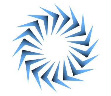 Geometrik dairesel, döngü simgesi. Spiral, girdap, dönme tasarım ögesi - stok vektör illüstrasyonu, klip sanatları grafikleri