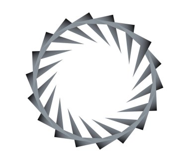 Geometrik dairesel, döngü simgesi. Spiral, girdap, dönme tasarım ögesi - stok vektör illüstrasyonu, klip sanatları grafikleri