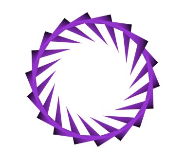 Geometrik dairesel, döngü simgesi. Spiral, girdap, dönme tasarım ögesi - stok vektör illüstrasyonu, klip sanatları grafikleri