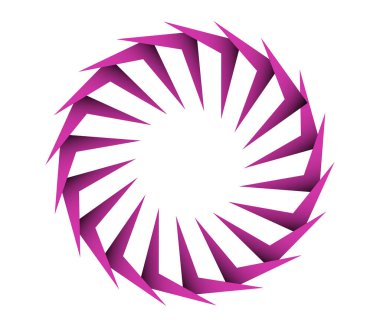 Geometrik dairesel, döngü simgesi. Spiral, girdap, dönme tasarım ögesi - stok vektör illüstrasyonu, klip sanatları grafikleri