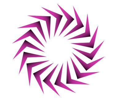 Geometrik dairesel, döngü simgesi. Spiral, girdap, dönme tasarım ögesi - stok vektör illüstrasyonu, klip sanatları grafikleri