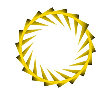 Geometrik dairesel, döngü simgesi. Spiral, girdap, dönme tasarım ögesi - stok vektör illüstrasyonu, klip sanatları grafikleri