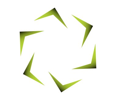 Geometrik dairesel, döngü simgesi. Spiral, girdap, dönme tasarım ögesi - stok vektör illüstrasyonu, klip sanatları grafikleri