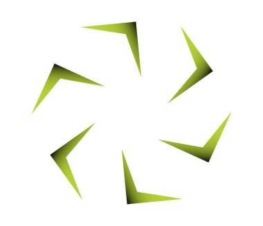 Geometrik dairesel, döngü simgesi. Spiral, girdap, dönme tasarım ögesi - stok vektör illüstrasyonu, klip sanatları grafikleri