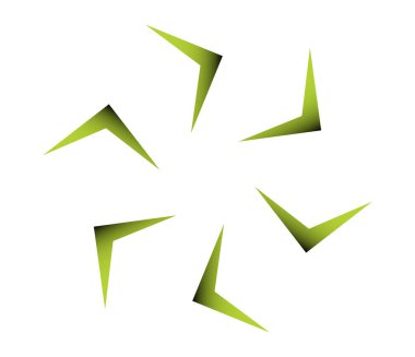 Geometrik dairesel, döngü simgesi. Spiral, girdap, dönme tasarım ögesi - stok vektör illüstrasyonu, klip sanatları grafikleri