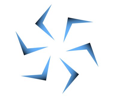 Geometrik dairesel, döngü simgesi. Spiral, girdap, dönme tasarım ögesi - stok vektör illüstrasyonu, klip sanatları grafikleri