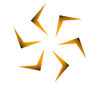 Geometrik dairesel, döngü simgesi. Spiral, girdap, dönme tasarım ögesi - stok vektör illüstrasyonu, klip sanatları grafikleri