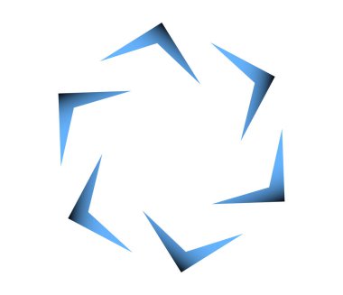 Geometrik dairesel, döngü simgesi. Spiral, girdap, dönme tasarım ögesi - stok vektör illüstrasyonu, klip sanatları grafikleri