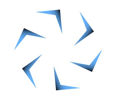 Geometrik dairesel, döngü simgesi. Spiral, girdap, dönme tasarım ögesi - stok vektör illüstrasyonu, klip sanatları grafikleri