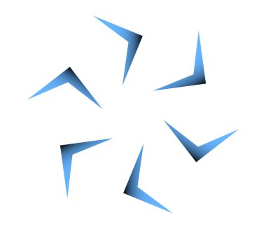 Geometrik dairesel, döngü simgesi. Spiral, girdap, dönme tasarım ögesi - stok vektör illüstrasyonu, klip sanatları grafikleri