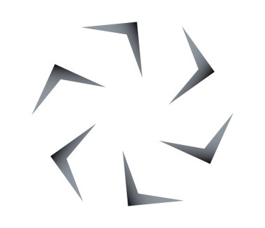 Geometrik dairesel, döngü simgesi. Spiral, girdap, dönme tasarım ögesi - stok vektör illüstrasyonu, klip sanatları grafikleri