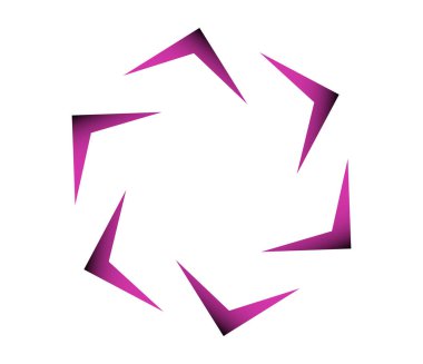 Geometrik dairesel, döngü simgesi. Spiral, girdap, dönme tasarım ögesi - stok vektör illüstrasyonu, klip sanatları grafikleri