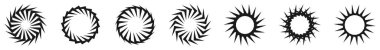 Geometrik dairesel, döngü simgesi. Spiral, girdap, dönme tasarım ögesi - stok vektör illüstrasyonu, klip sanatları grafikleri