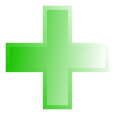 3D çapraz geçiş sağlık, ilk yardım, acil durum müdahalesi ve genel bir sembol olarak. Ambulans, sağlık görevlisi, hastane ve klinik sembolü, simge