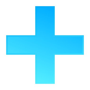 3D çapraz geçiş sağlık, ilk yardım, acil durum müdahalesi ve genel bir sembol olarak. Ambulans, sağlık görevlisi, hastane ve klinik sembolü, simge