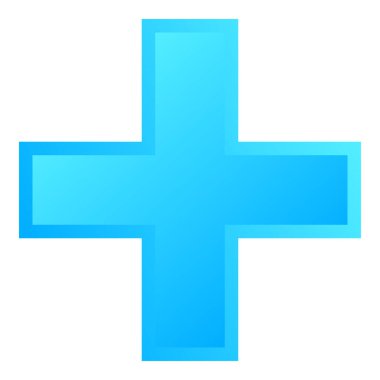 3D çapraz geçiş sağlık, ilk yardım, acil durum müdahalesi ve genel bir sembol olarak. Ambulans, sağlık görevlisi, hastane ve klinik sembolü, simge