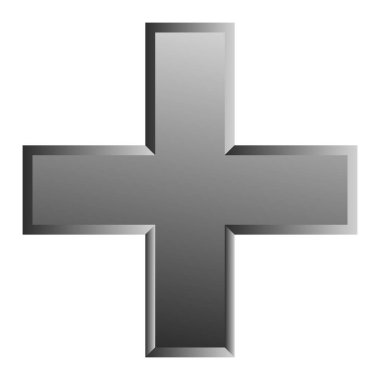 3D çapraz geçiş sağlık, ilk yardım, acil durum müdahalesi ve genel bir sembol olarak. Ambulans, sağlık görevlisi, hastane ve klinik sembolü, simge