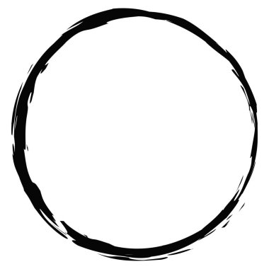 Boya fırçası, fırça darbesi, grunge doku dairesi. Çamurlu, lekeli sıvı, sıvı lekesi, sıçrama, sıçrama etkisi.