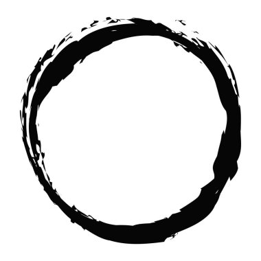 Boya fırçası, fırça darbesi, grunge doku dairesi. Çamurlu, lekeli sıvı, sıvı lekesi, sıçrama, sıçrama etkisi.