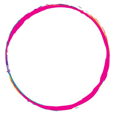 Boya fırçası, fırça darbesi, grunge doku dairesi. Çamurlu, lekeli sıvı, sıvı lekesi, sıçrama, sıçrama etkisi.