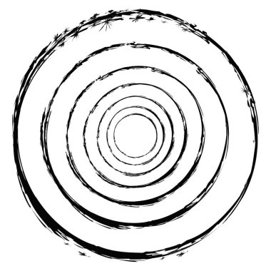 Boya fırçası, fırça darbesi, grunge doku dairesi. Çamurlu, lekeli sıvı, sıvı lekesi, sıçrama, sıçrama etkisi.